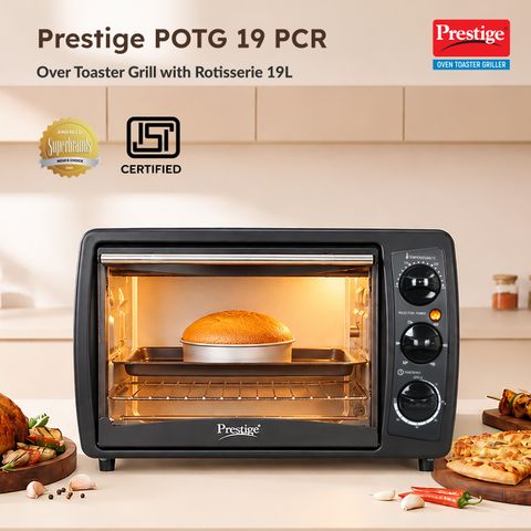 Prestige 19-Litre Oven Toaster Grill OTG POTG 19PCR, Black - Image 4