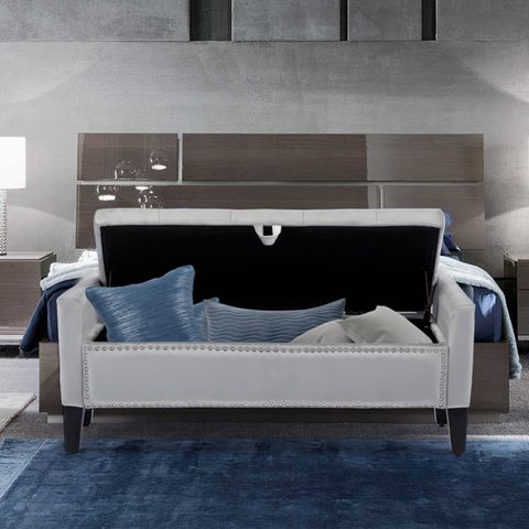 The Furnishery Leather Pouf Grey Knock Down - Image 6