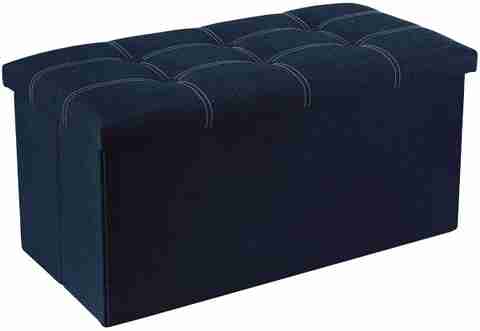 AFS Fabric Cube Ottoman Navy Blue Pre-Assembled - Image 3