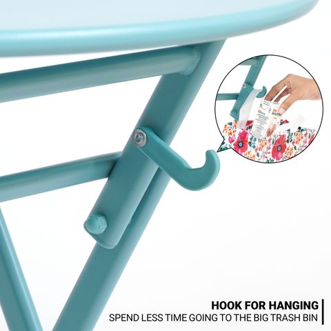 Livzing Metal Camping Foldable Table & Chair Set-Bistro Table Set Metal Cafeteria Table (Finish Color - Blue, Pre-assembled) - Image 6