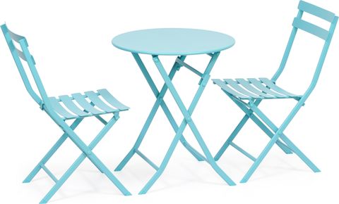 Livzing Metal Camping Foldable Table & Chair Set-Bistro Table Set Metal Cafeteria Table (Finish Color - Blue, Pre-assembled) - Image 4
