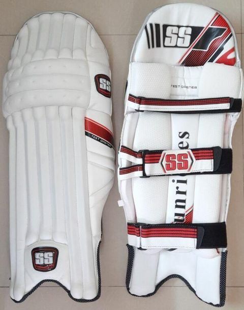 SSPAD SG Test Opener Batting Leg Guards, White, 39-43 cm - Image 7