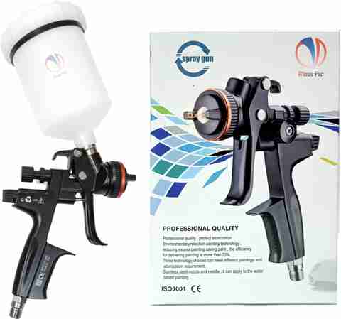 Professional HVLP Spray Gun Set – Gravity Feed With 1.4mm Nozzle, 500ml Cup, High Volume Low Pressure For Auto Paint, Clear Coat & Touch-Ups