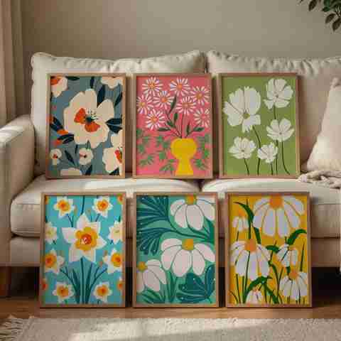 saf Digital Reprint 19.5 inch x 13.5 inch Painting (With Frame, Pack of 6) - Image 5