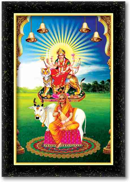KSS AAI MATA JI photo frame (Wood Base and Front Laminated