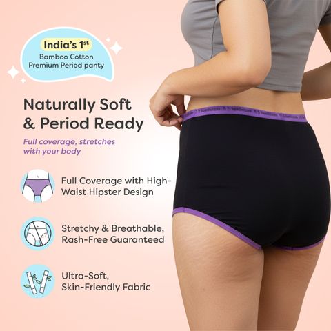 Superbottoms Women Periods Black Panty - Image 6