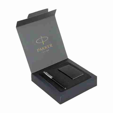 PARKER Premium Gift Set | Card Holder | Jotter Standard Chrome