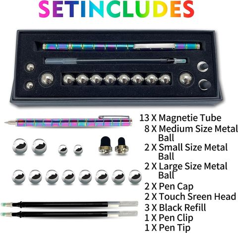 ZODZE Fidget Pen,Magnetic Metal Pen, Multifunctional Decompression