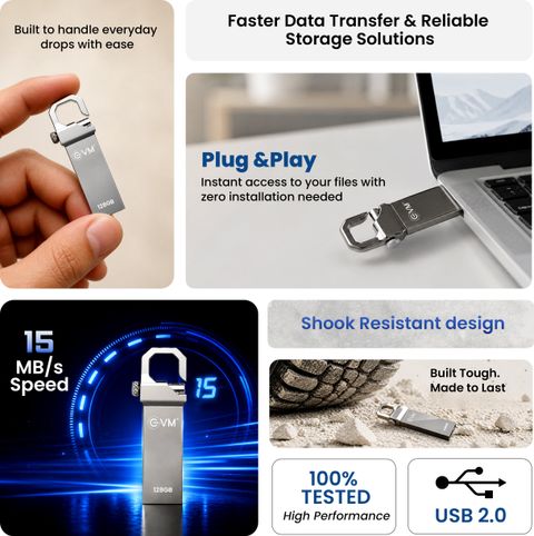 EVM EVMPD/128GB 128GB USB 2.0 Pen Drive (Black) - Image 4