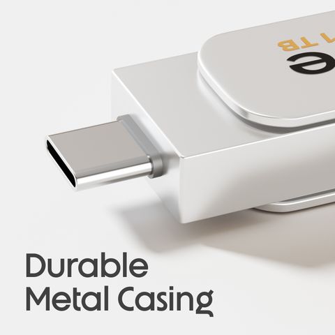 Getmore 1TB OTG Drive USB 3.0 Metal Case Silver - Image 7