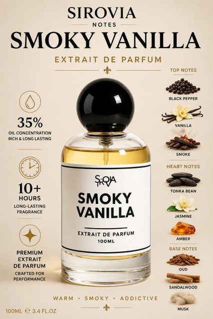 sirovianotes Smokey Vanilla Perfume Extrait De Parfum 100ml - Image 7