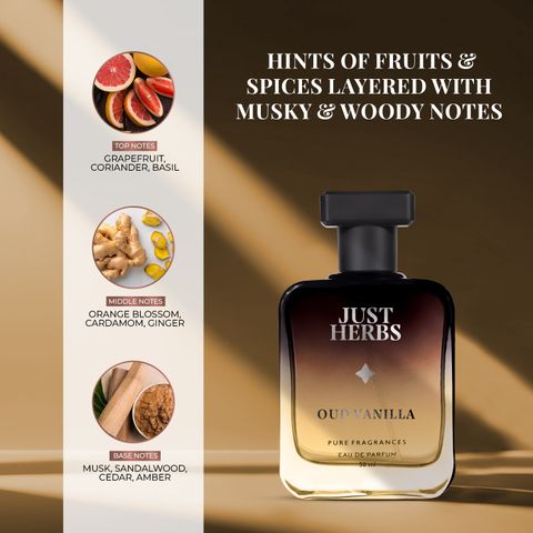 Just Herbs Intense Oud Vanilla Eau de Parfum 50ml - Image 5