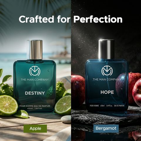 THE MAN COMPANY HOPE + DESTINY EDP Premium Long Lasting Perfume for Men - Pack of 2 (2 x 50ml) Eau de Parfum - 100 ml (For Men) - Image 4