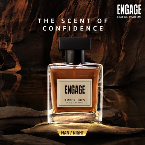 Engage Amber Hues Amber Warm Woody Long Lasting Eau de Parfum - 100 ml (For Men) - Image 7