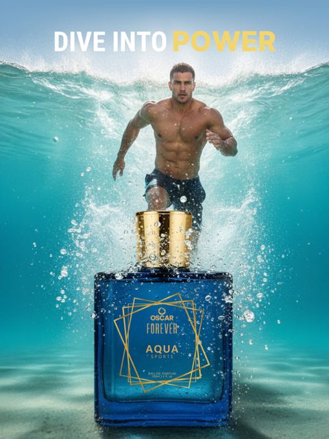 OSCAR Forever Aqua Sports Premium Perfume | Strong & Long Lasting | Luxury Eau de Parfum - 100 ml (For Men & Women) - Image 4