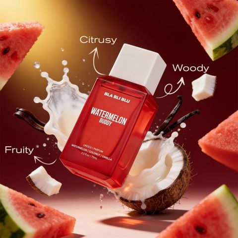 BLA BLI BLU Watermelon Buddy Unisex Perfume | Fruity & Woody Notes | Long Lasting Perfume - 75 ml (For Men & Women) - Image 4