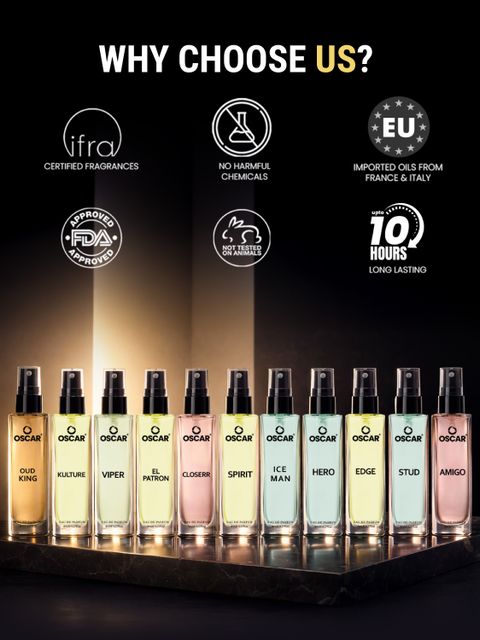 OSCAR 11 Forever Scents For Him (Pack of 11) Perfume Gift Set | Strong & Long Lasting Eau de Parfum - 88 ml (For Men & Women) - Image 7