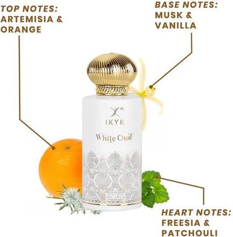 IKYK WHITE OUD 100ml EDP - UNISEX Eau de Parfum - 100 ml (For Men & Women) - Image 6