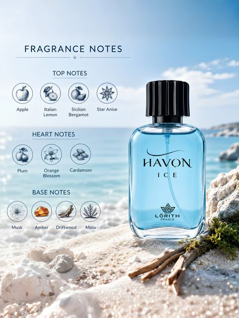 Lorith France Havon Ice Eau de Parfum 50ml Eau de Parfum - 50 ml (For Men & Women) - Image 8