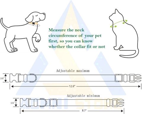 tore Smni oA à¤à¥à¤° सà¥à¤®à¤¿à¤¨à¥ à¤à¤ Set of 3pcs pet 10mm belt neck collar with bell neck strap for cats and puppies à¤à¥à¤²à¤° (सà¥à¤®à¥à¤²) - Image 8