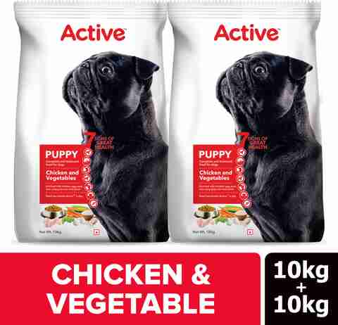 Active Buy 1 Get 1 ,Chicken and Vegetable 20 kg (2x10 kg) Dry Young Dog Food - Image 5