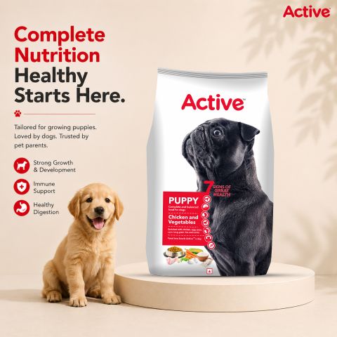 Active Buy 1 Get 1 ,Chicken and Vegetable 20 kg (2x10 kg) Dry Young Dog Food - Image 6