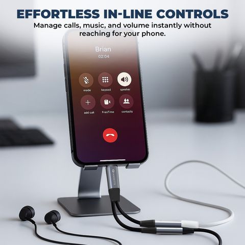 AMKETTE Grey Type-C to 3.5mm Audio Adapter with 60W PD Fast Charging - Image 6