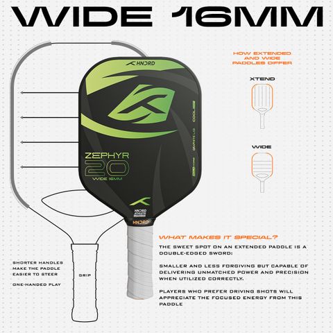 Hundred Zephyr 20 Wide 16mm Pickleball Paddle Price in India - Buy
