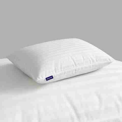 WELLGIVER Microfibre Sleeping Pillow Pack of 1 Stripes Ultra Soft Bed Pillow for Sleeping, 41x61 cm, Soft & Fluffy, with Inner Cover (White) - Image 3
