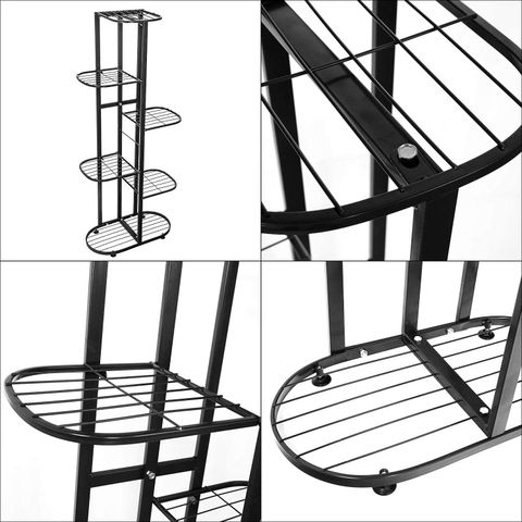 carvedcreation Luxury Metal Tier 7 Potted Plant Stand Multiple Flower Pot Holder Plant Container Set (Metal) - Image 8