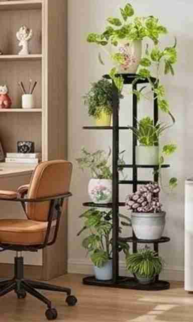 carvedcreation Luxury Metal Tier 7 Potted Plant Stand Multiple Flower Pot Holder Plant Container Set (Metal) - Image 5