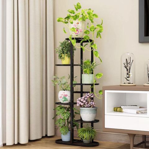 carvedcreation Luxury Metal Tier 7 Potted Plant Stand Multiple Flower Pot Holder Plant Container Set (Metal) - Image 6