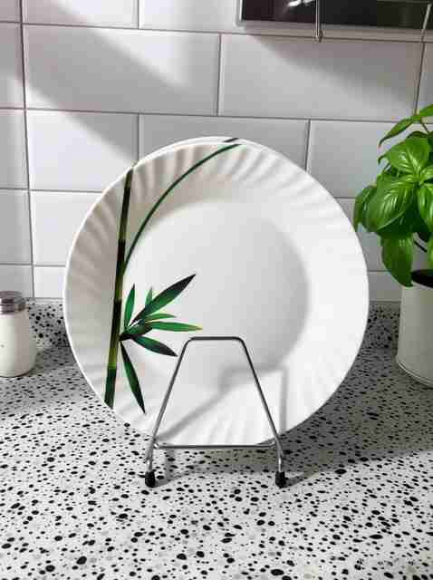 Perfectdine Melamine 11-inch Dinner Plate Set of 6, Bamboo Print - Image 5