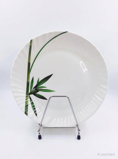 Perfectdine Melamine 11-inch Dinner Plate Set of 6, Bamboo Print - Image 7