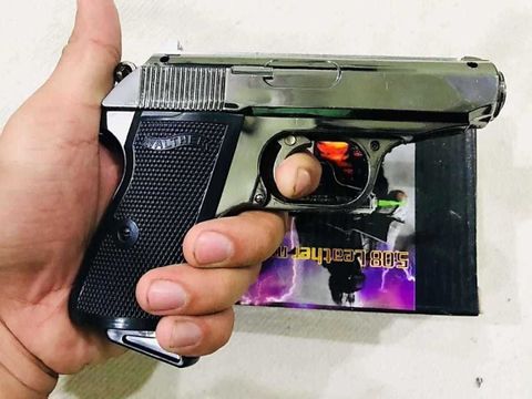 chughu HEAVY METAL 508 LOCK SYATEM GUN Refillable Windproof Cigaratte Lighter HEAVY LOCK SYSTEM GUN Pocket Lighter (BLACK) - Image 8