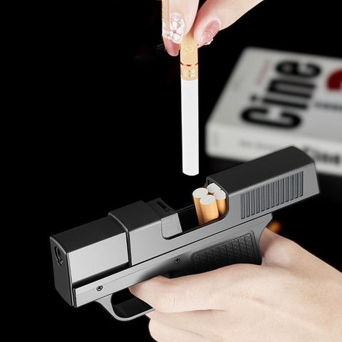 Abelestore à¤à¤¬à¤¿à¤²à¥à¤¸à¥à¤à¥à¤° Gun shape cigarette case lighter 2in1 Pocket Lighter Gun shape cigarette case lighter 2in1 Pocket Lighter पà¥à¤à¥à¤ लाà¤à¤à¤° (à¤à¤¾à¤²à¤¾) - Image 6