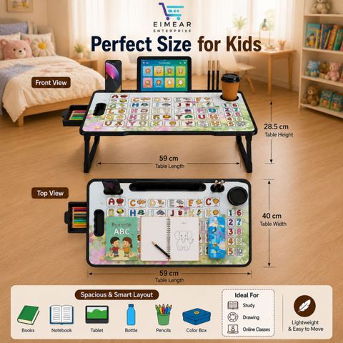 STOVEXIA Premium Kids Study Table, White Multicolour, Pre-assembled - Image 8