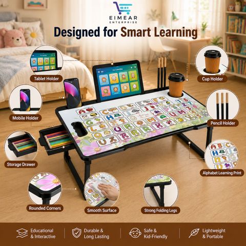 STOVEXIA Premium Kids Study Table, White Multicolour, Pre-assembled - Image 6