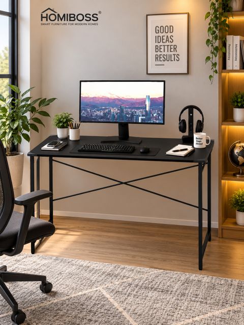 HOMIBOSS Black Steel Frame Portable Laptop Table - Image 8
