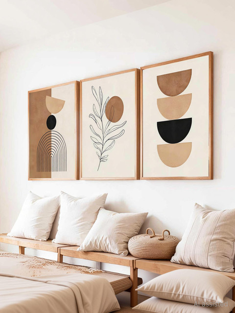 Wall Posters For Home Décor Posters Prints Home Decor Boho Painting Decorative Wall Art Poster With Frame For Living Room Bed Room Hotel Wall Decor Digital Reprint Set Of Paper Print Hothouse Posters