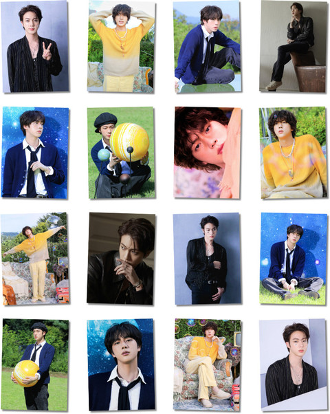BTS Photocards Pack of 16 (8 x 11 cm) | BTS Jin Photocards | BTS