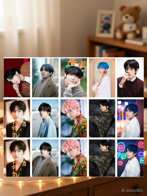Pack of 10 BTS Member V (Kim Taehyung) Photocard set for BTS Fans