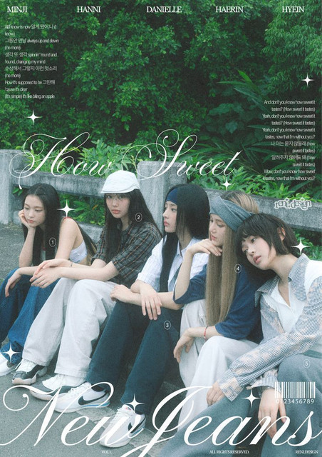 NEWJEANS How Sweet Poster | Glossy A4 Size | Self-Adhesive