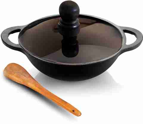Lifelong Cast Iron Kadhai 24 cm with Lid, 3.3 L - Image 3