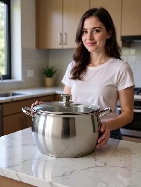 VINOD Stainless Steel Almaty Saucepot 20cm 4L with Glass Lid - Image 6