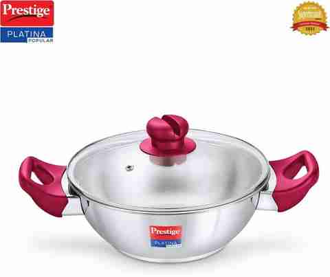 Prestige Platina Popular Kadhai 24 cm with Lid - Image 5