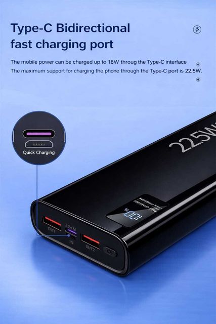 TRPS 32000 mAh 22.5 W Compact Power Bank (Black, Lithium Polymer, Fast Charging for Mobile, Earbuds, Smartwatch, Smartband, Speaker, Tablet, Trimmer) - Image 8