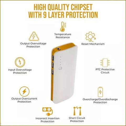OCEAN MATE 8000 mAh 8W MagSafe Power Bank (White with Yellow) - Image 6