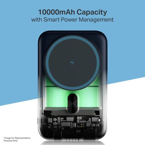 boAt 10000 mAh 22.5 W Wired & Wireless With MagSafe Power Bank (Deep Blue, Lithium Polymer, Fast Charging, Quick Charge 3.0 for Mobile) - Image 7
