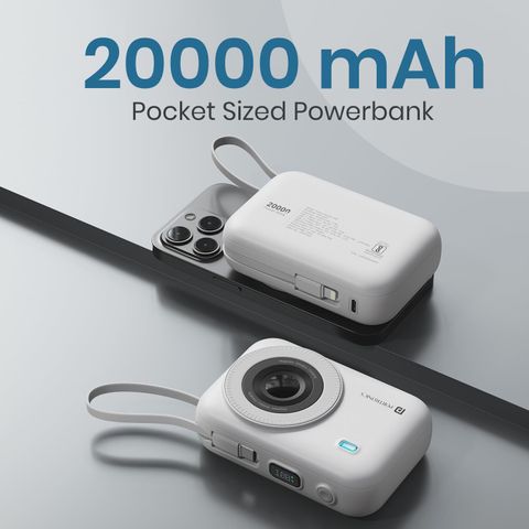 Portronics 20000 mAh 15 W Wired & Wireless Compact Pocket Size Power Bank (White, Lithium Polymer, Fast Charging for Mobile) - Image 6